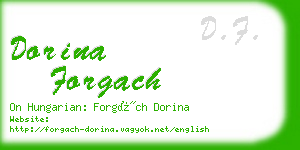 dorina forgach business card